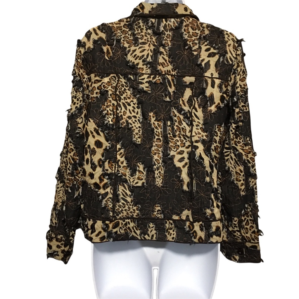 Ic Collection By Connie Jacket Patchwork Animal P… - image 3